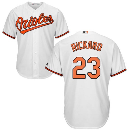 Orioles #23 Joey Rickard White Cool Base Stitched Youth MLB Jersey - Click Image to Close